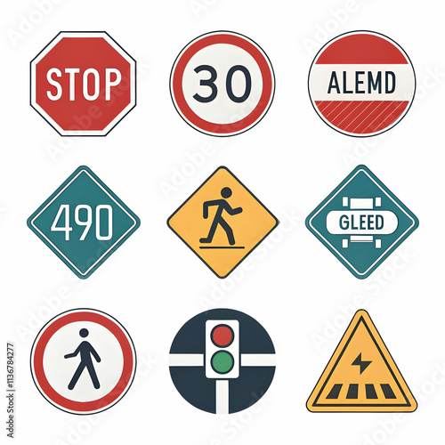 Free Download A road sign icon, representing a clear and recognizable symbol used for guiding - GFXLoad