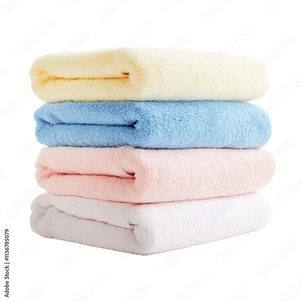 Clean microfiber cloths isolated on a transparent background Clean microfiber cloths isolated on a transparent background