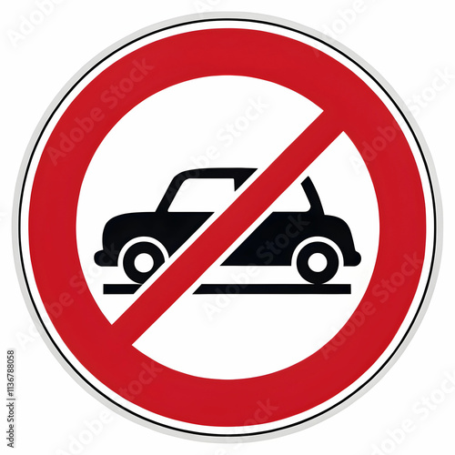 A no parking sign board, typically featuring a red circle and a diagonal line,