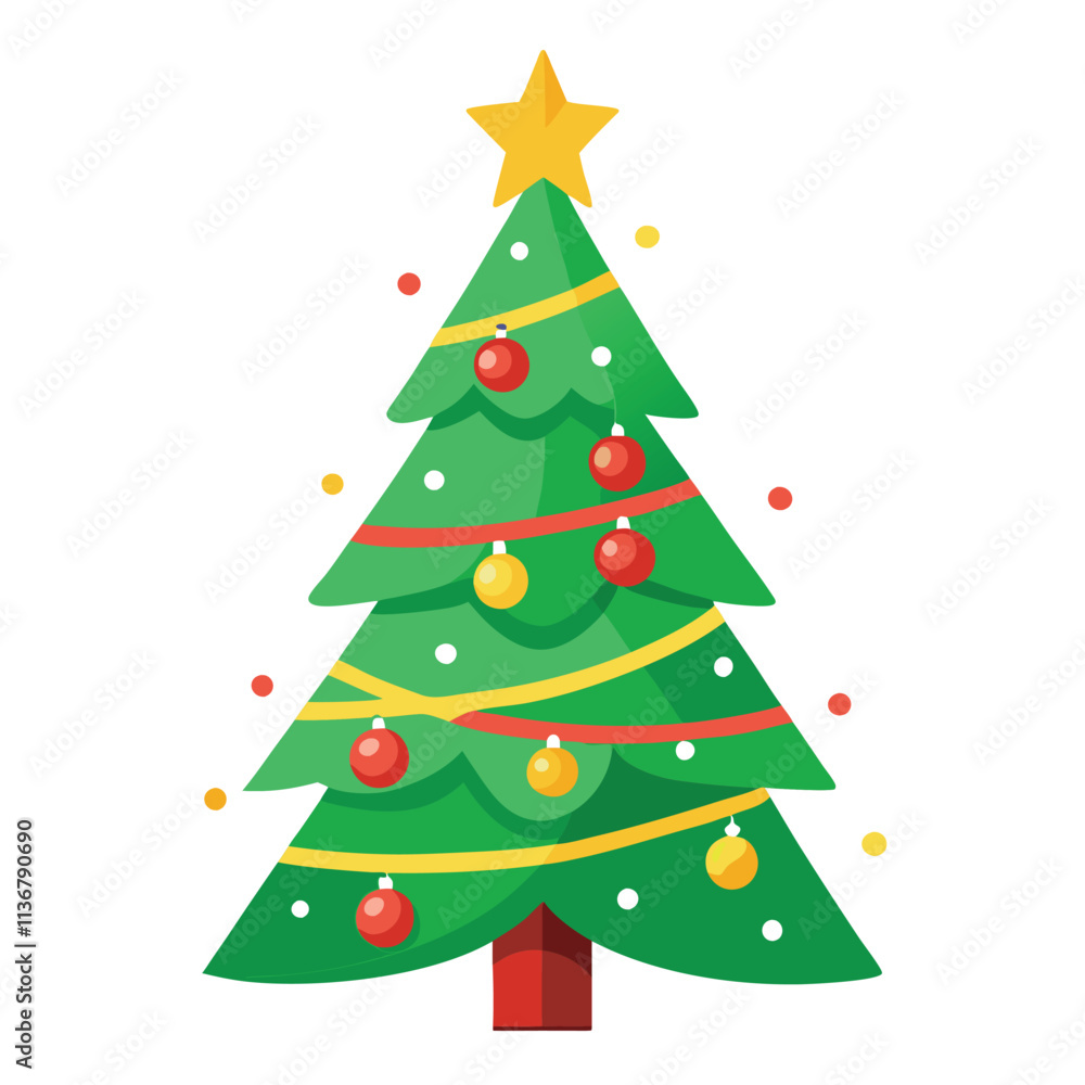 a decorated christmas tree vector a decorated christmas tree vector