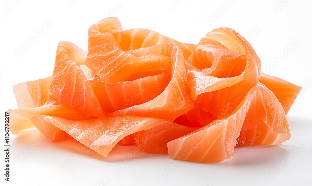 Slices of fresh salmon prepared for culinary use Slices of fresh salmon prepared for culinary use