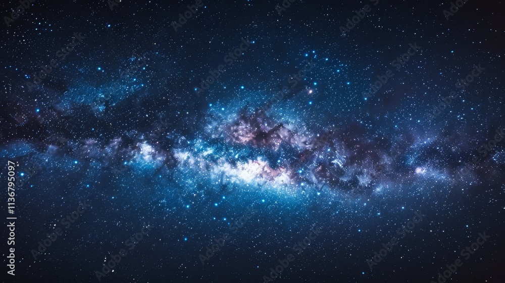 A Stunning View of the Milky Way Galaxy with a Vastness of Stars A Stunning View of the Milky Way Galaxy with a Vastness of Stars