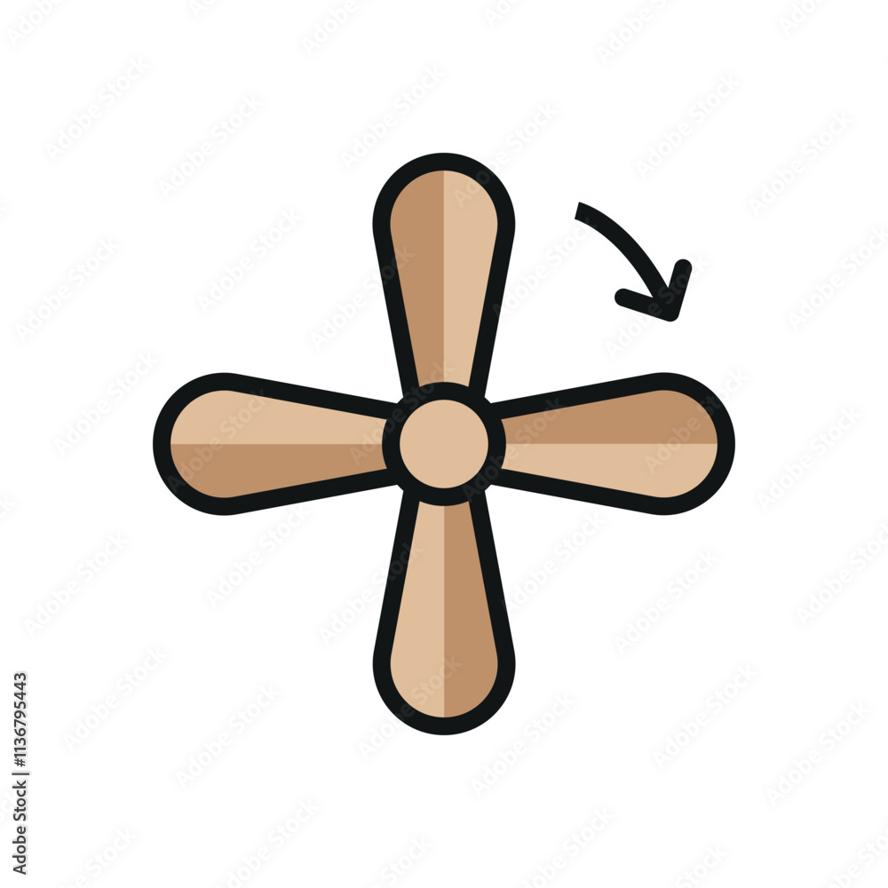 Fan Icon features a clean and functional graphic that enhances any ventilation or home comfort-related project Fan Icon features a clean and functional graphic that enhances any ventilation or home comfort-related project