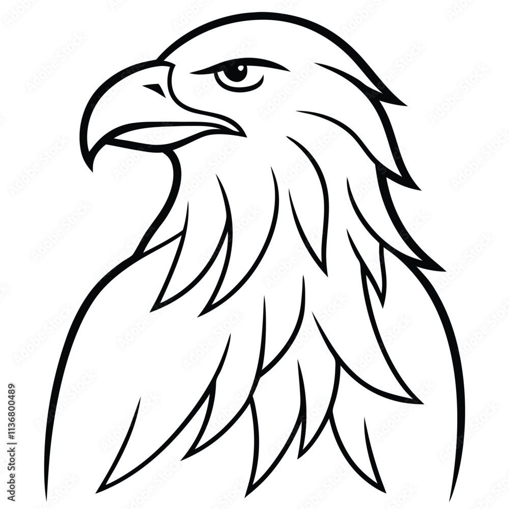 Obraz premium eagle Silhouette vector illustration