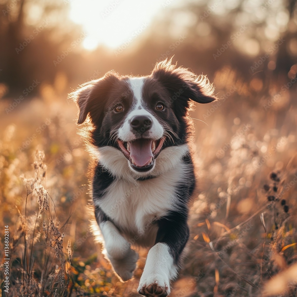 Happy puppy smiles while playing. Happy puppy smiles while playing.