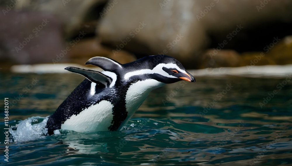 Fototapeta premium penguin in polar regions