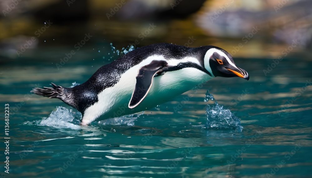 Obraz premium penguin standing on the water