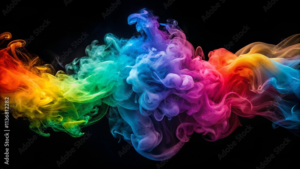 Abstract Rainbow Smoke Composition A Fluid Swirl of Color, Smoke Photography, Abstract Art Smoke art, color explosion, vibrant hues Abstract Rainbow Smoke Composition A Fluid Swirl of Color, Smoke Photography, Abstract Art Smoke art, color explosion, vibrant hues