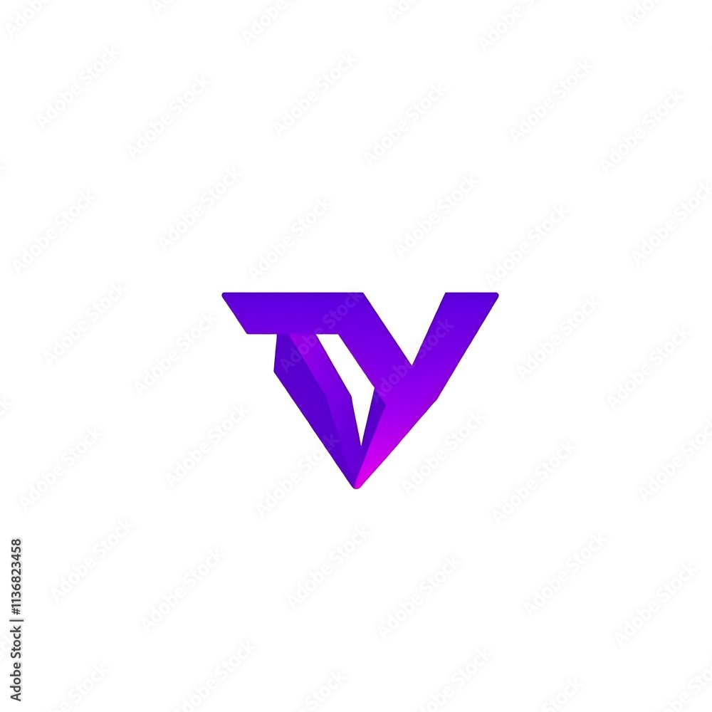 Abstract Purple TY monogram logo Abstract Purple TY monogram logo