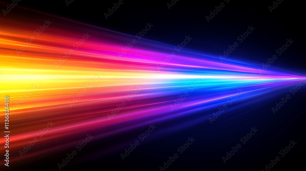 Abstract Colorful Light Streaks Converging Radiantly Abstract Colorful Light Streaks Converging Radiantly