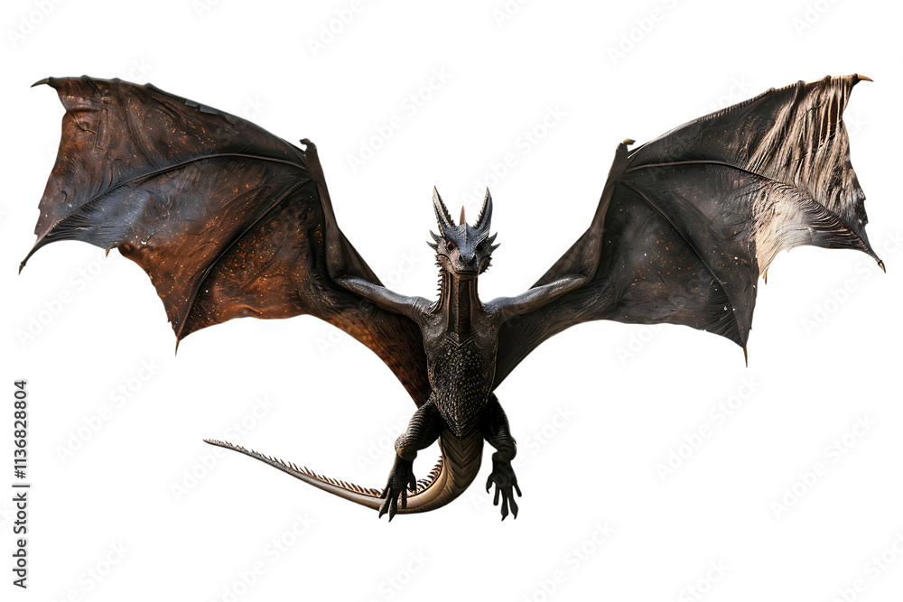 A Flying Dragon Seen from the Front View, Isolated on a Transparent Background, Perfect for Fantasy or Mythical-Themed Designs A Flying Dragon Seen from the Front View, Isolated on a Transparent Background, Perfect for Fantasy or Mythical-Themed Designs