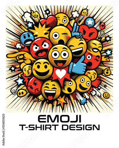 Emoji Vector T Shirt Design