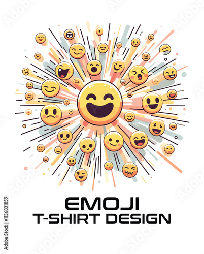 Emoji Vector T Shirt Design photo