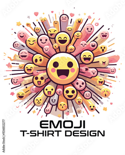 Emoji Vector T Shirt Design photo