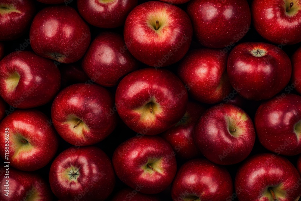 Red apples background. Ripe big dark red apples royal gala wallpaper. Closeup top view apple pattern. Bright shiny fragrant fruits and water drops. Harvesting, fresh healthy food concept. Above view Red apples background. Ripe big dark red apples royal gala wallpaper. Closeup top view apple pattern. Bright shiny fragrant fruits and water drops. Harvesting, fresh healthy food concept. Above view