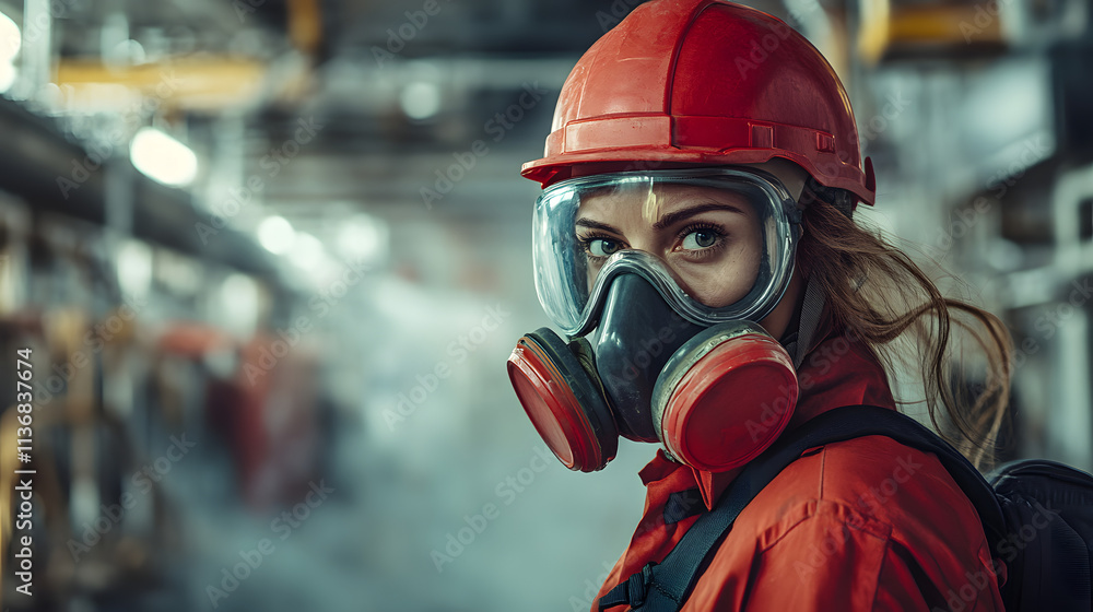 Pollution site with women professional photograph Pollution site with women professional photograph