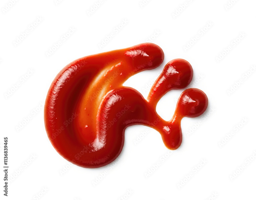 tomato sauce, ketchup splashes, isolated on white background tomato sauce, ketchup splashes, isolated on white background