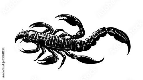 The scorpion moves cautiously, tail poised to strike, Animal Digital Art