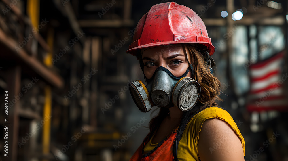 Pollution site with women professional photograph Pollution site with women professional photograph