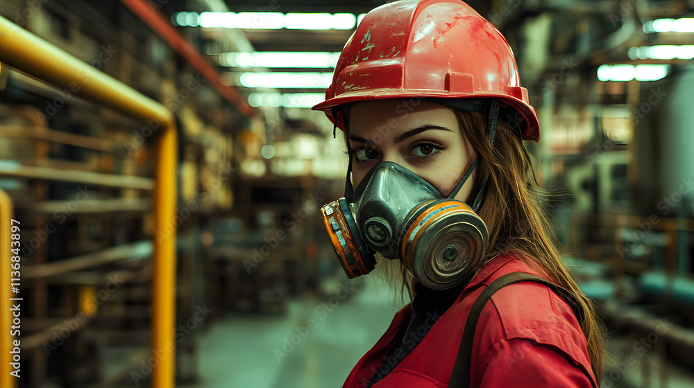 Pollution site with women professional photograph Pollution site with women professional photograph