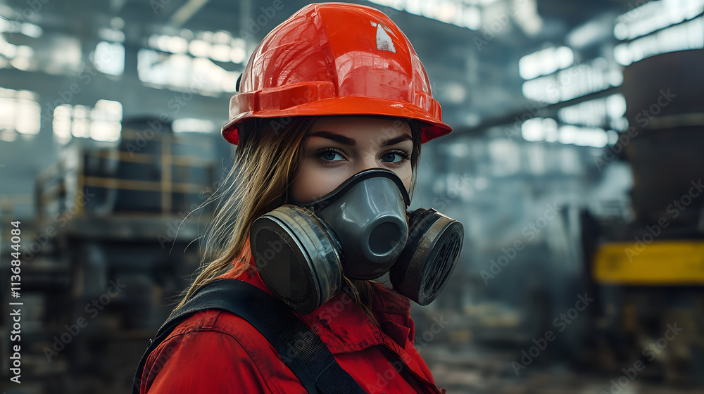 Pollution site with women professional photograph Pollution site with women professional photograph