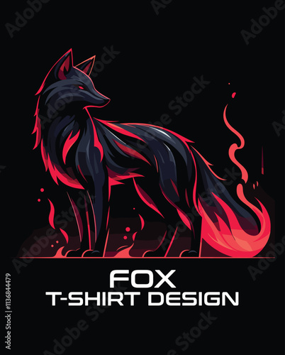 Fox Vector T Shirt Design