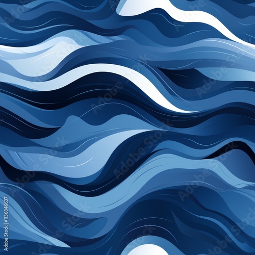 Abstract waves thin lines in various shades forming a captivating pattern of color