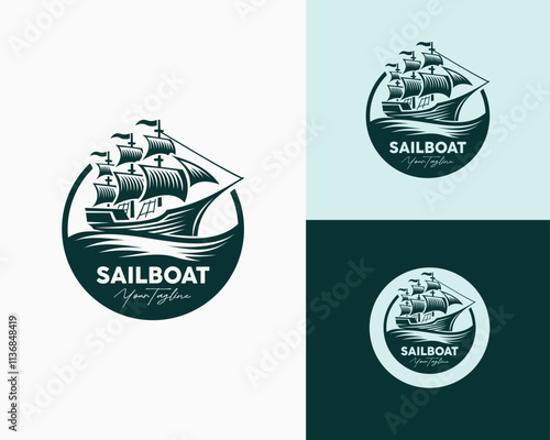 logo illustration of a pirate ship, the screen expands with a skull in vintage style