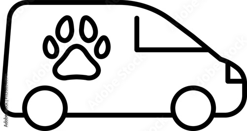 Animal delivery, pet cargo, pet transport, pets shipping, pet delivery vector image, pet transportation, pets travel icon.