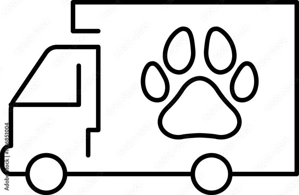 Animal delivery, pet cargo, pet transport, pets shipping, pet delivery vector image, pet transportation, pets travel icon. Animal delivery, pet cargo, pet transport, pets shipping, pet delivery vector image, pet transportation, pets travel icon.