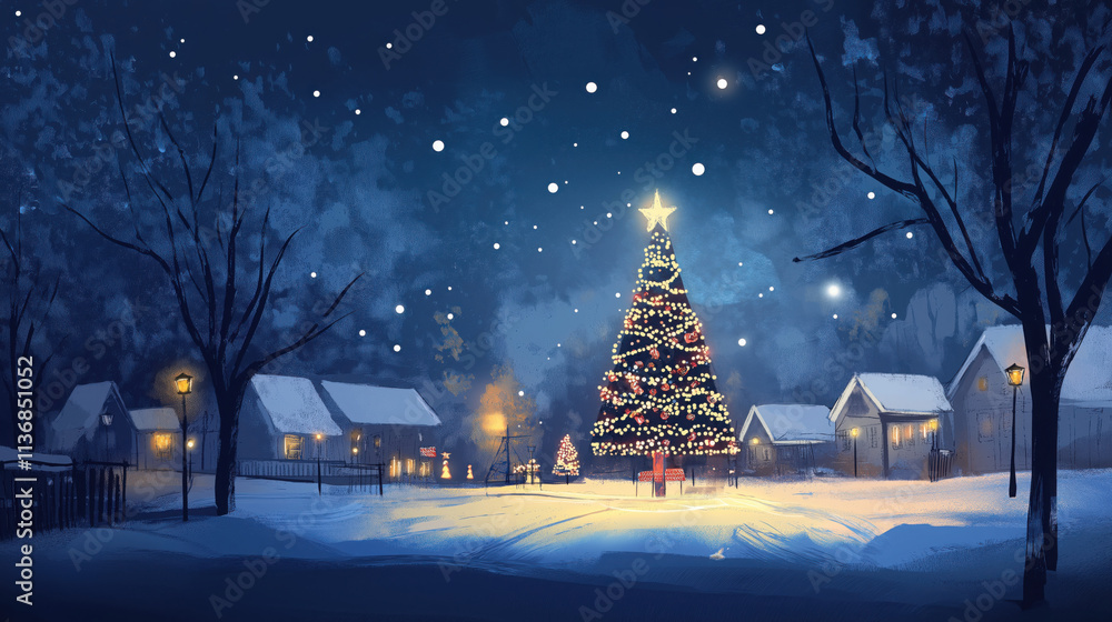 Christmas Holiday Event Background Concept Illustration Christmas Holiday Event Background Concept Illustration