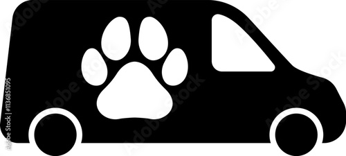 Animal delivery, pet cargo, pet transport, pets shipping, pet delivery vector image, pet transportation, pets travel icon.