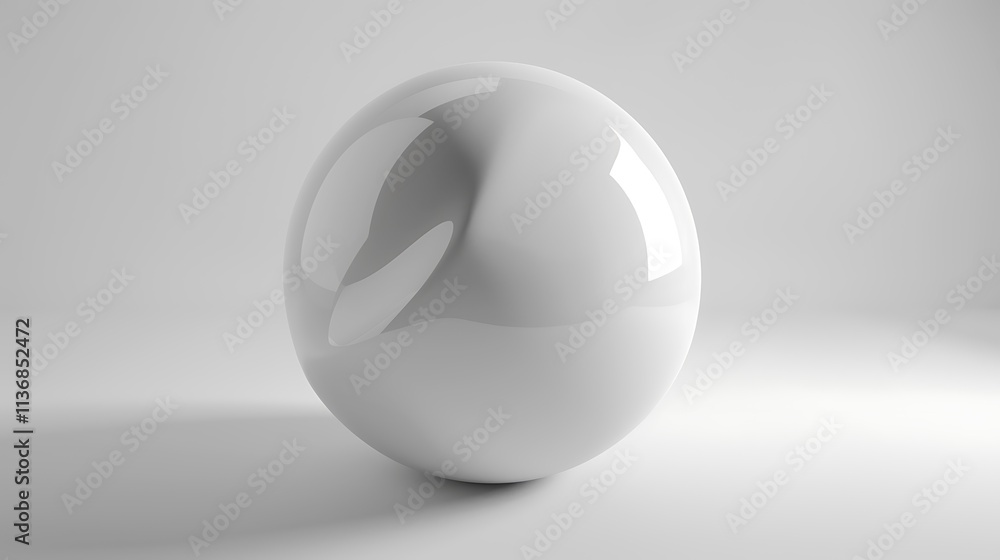 A pristine egg with its smooth white shell, placed on a white background A pristine egg with its smooth white shell, placed on a white background