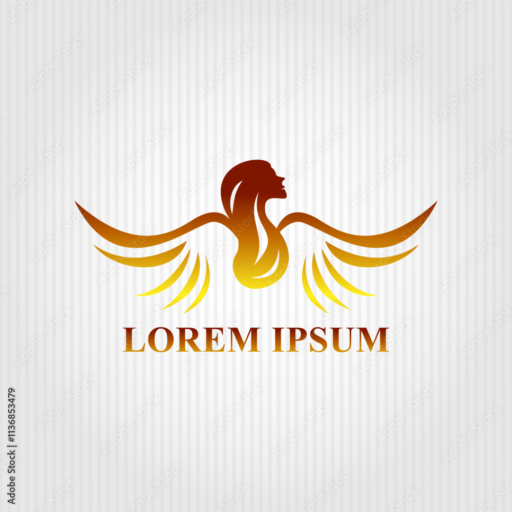 Obraz premium Luxurious business logo. Beautiful and luxurious gold logo