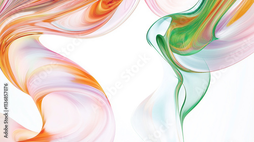 Colorful abstract smoke creating swirling and flowing patterns