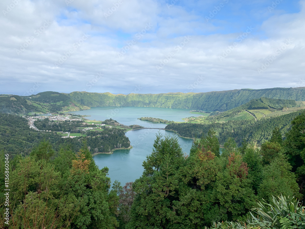 Obraz premium natural park in Azores Island Sao Miguel, Portugal