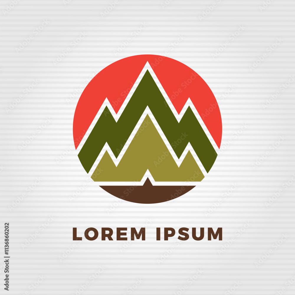 Outdoor equipment business logo. leaf and mountain logo Outdoor equipment business logo. leaf and mountain logo