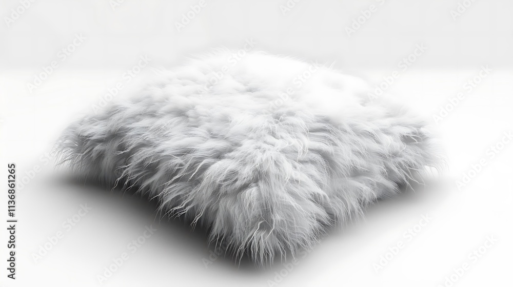 A soft, fluffy white pillow isolated on white A soft, fluffy white pillow isolated on white