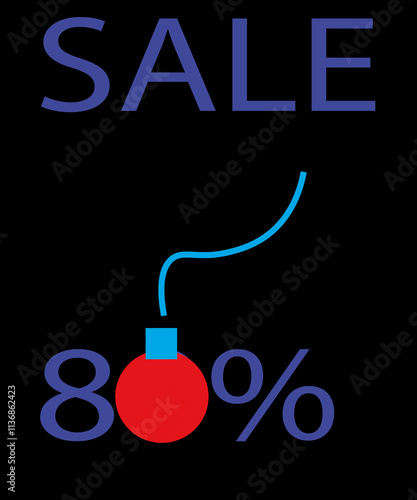 New Year's drawings in dark colors on a black background
