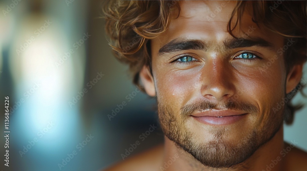 Portrait of a man with a smile. Portrait of a man with a smile.