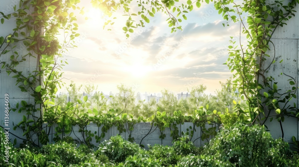 Fototapeta premium Nature Reclaiming the City: A Post-Apocalyptic Vision
