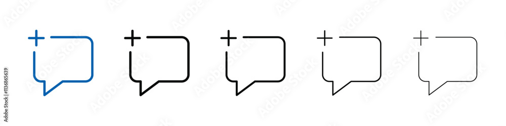 Add chat icon Outline vector logo for web ui Add chat icon Outline vector logo for web ui