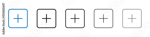 Add icon Outline vector logo for web ui
