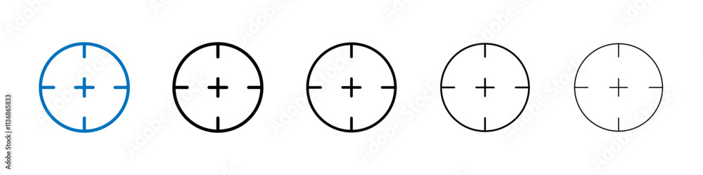 Aim icon Outline vector logo for web ui Aim icon Outline vector logo for web ui