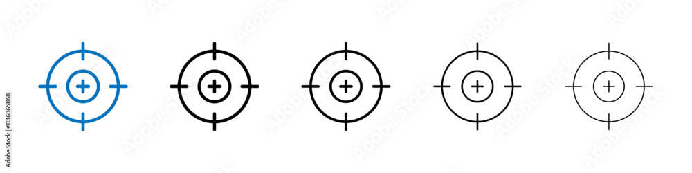 Aim icon Outline vector logo for web ui Aim icon Outline vector logo for web ui