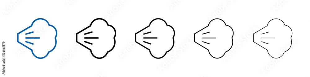 Air spray cloud icon Outline vector logo for web ui Air spray cloud icon Outline vector logo for web ui