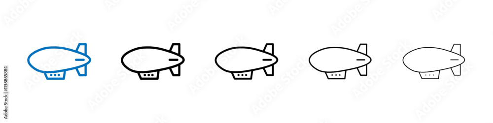 Airship icon Outline vector logo for web ui Airship icon Outline vector logo for web ui
