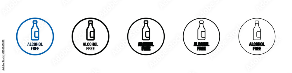 Alcohol free icon Outline vector logo for web ui Alcohol free icon Outline vector logo for web ui