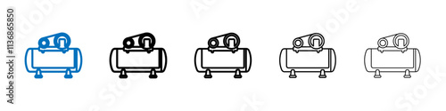 Air compressor icon Outline vector logo for web ui