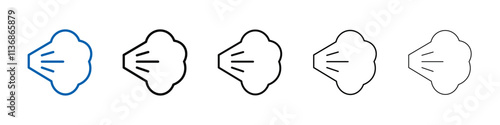 Air spray cloud icon Outline vector logo for web ui